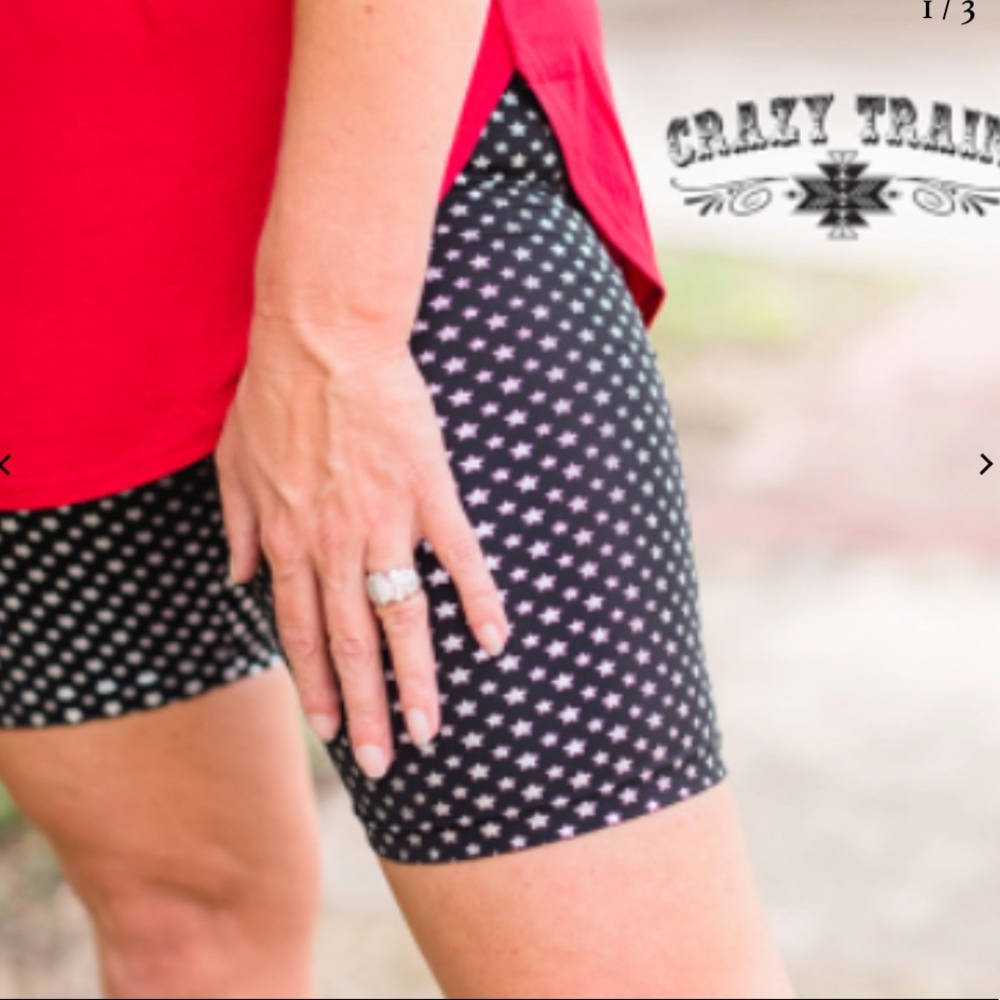 Crazy Train Biker Babe Shorts